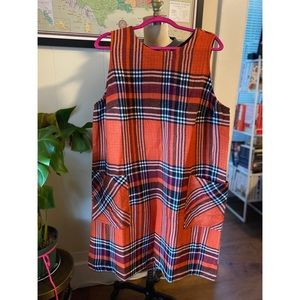 Susina Plaid and Houndstooth Shift Dress - 2X